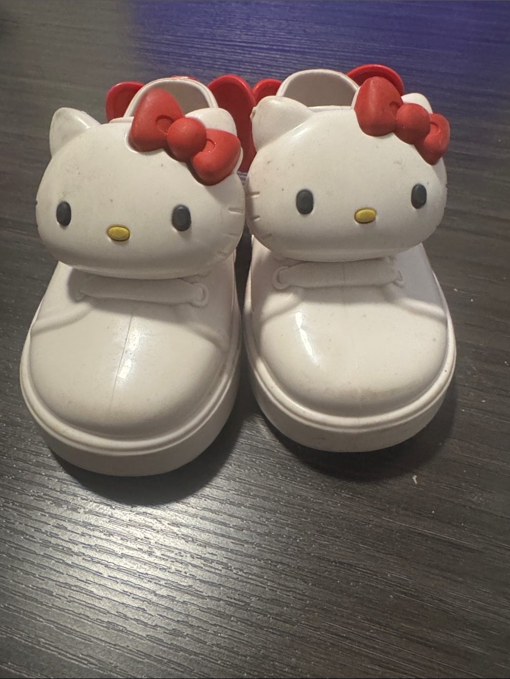 Mini Melissa Hello Kitty White rubber slip on shoes for toddler size 6